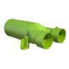 AE34c přechodka 2x75/63-180° na vyústku DN125 